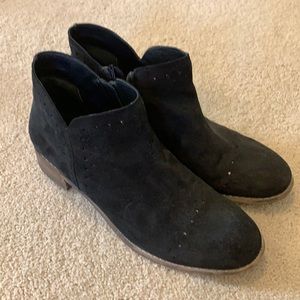 Black Belk Booties With Gold Flicks